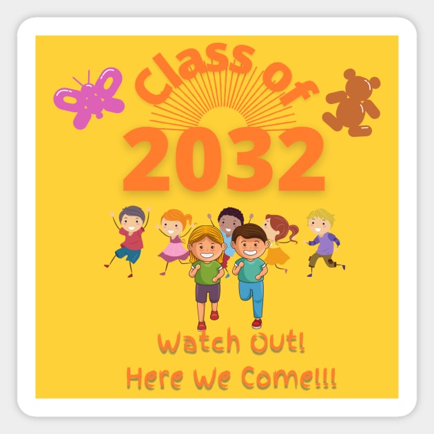 Class of 2032 School Kids Sticker by EvolvedandLovingIt